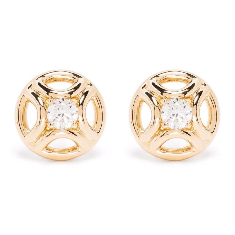 Earrings Perpétuelle 025ct x2 - 18k yellow gold lab grown diamond Loyale Paris