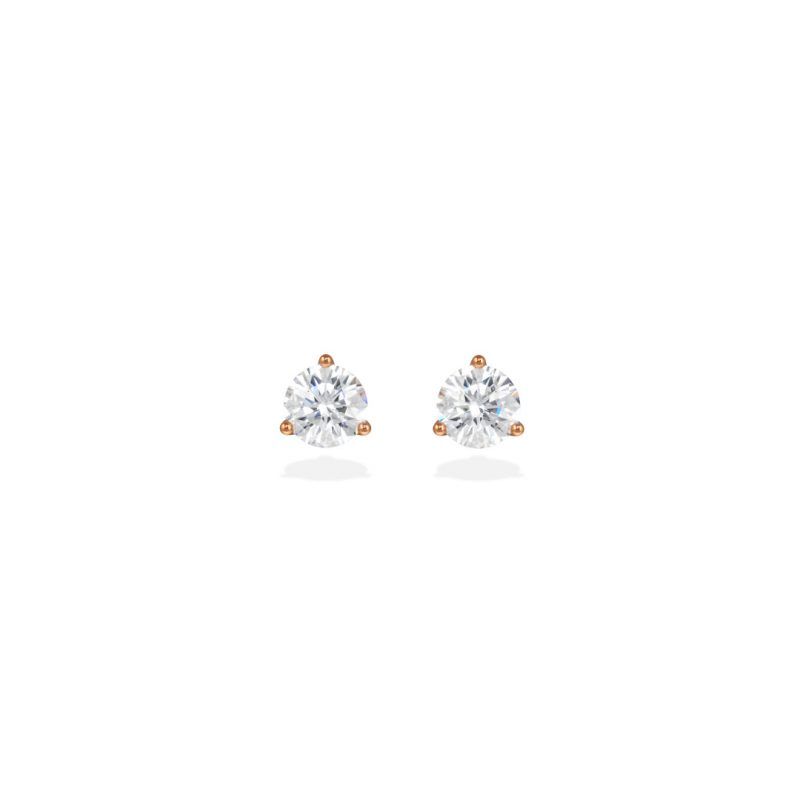 Earrings Pure 025ct x2 - 18k rose gold lab grown diamond Loyale Paris