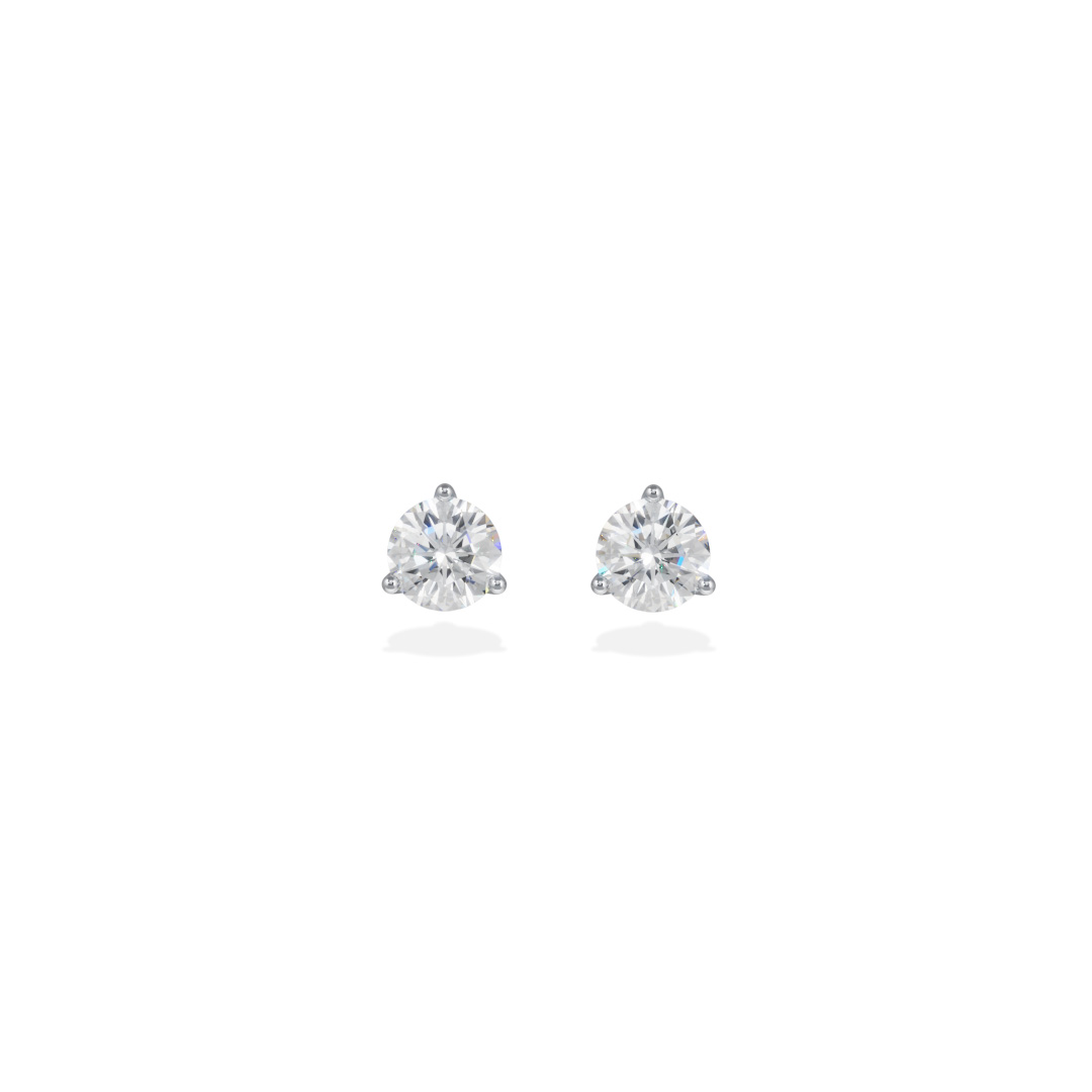 Earrings Pure 025ct x2 - 18k white gold lab grown diamond Loyale Paris