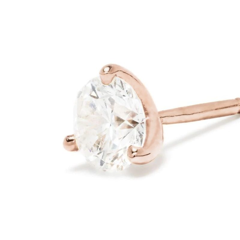 Earrings Pure 1ct x2 - 18k rose gold lab grown diamond Loyale Paris 4