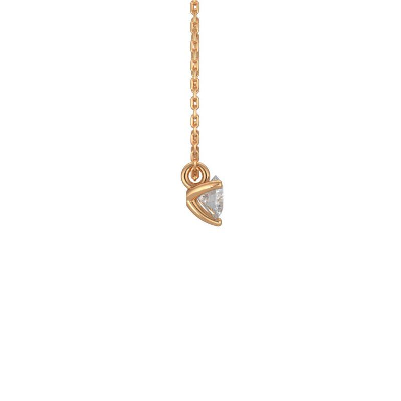 Necklace Pure 05ct - 18k yellow gold lab grown diamond Loyale Paris