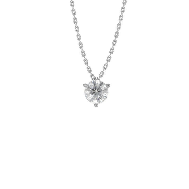 Necklace Pure 1ct - 18k white gold lab grown diamond Loyale Paris