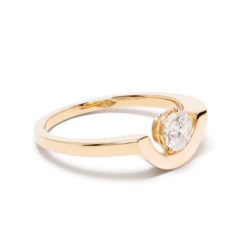 Ring Intrépide petit arc 05ct - 18k yellow gold lab grown diamond Loyale Paris 1