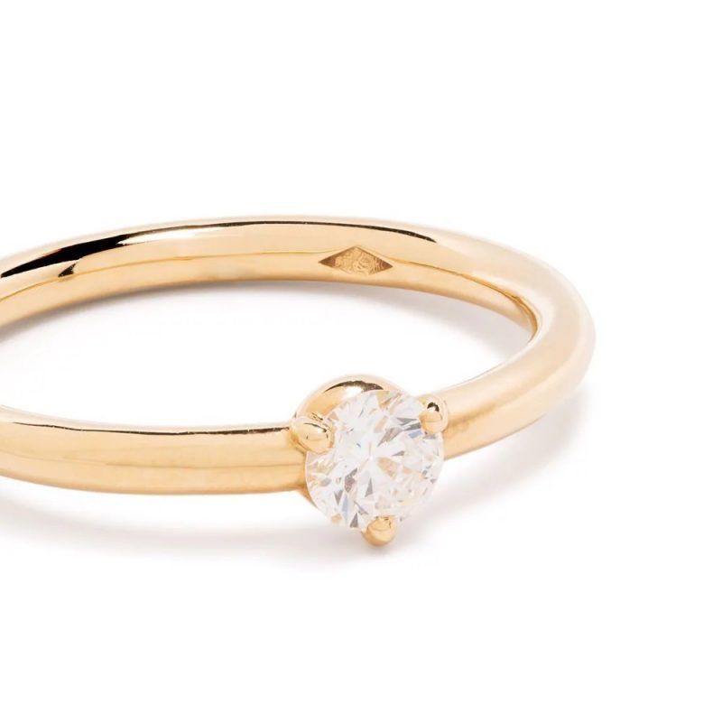 Solitaire Les Absolues 025ct - 18k yellow gold lab grown diamond Loyale Paris