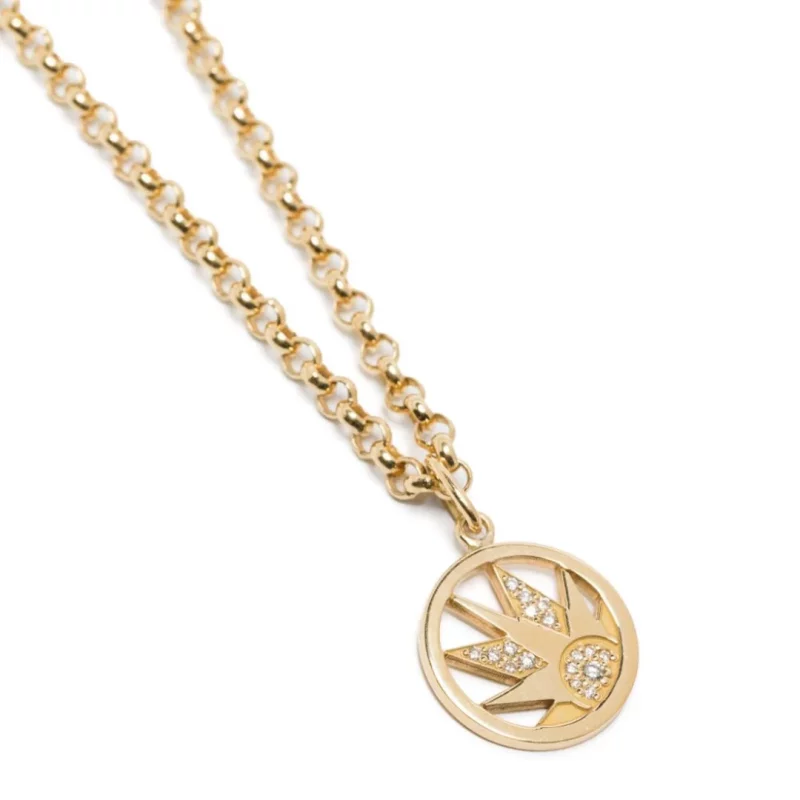 Charm Joie on Wide Chain - 18k yellow gold 2