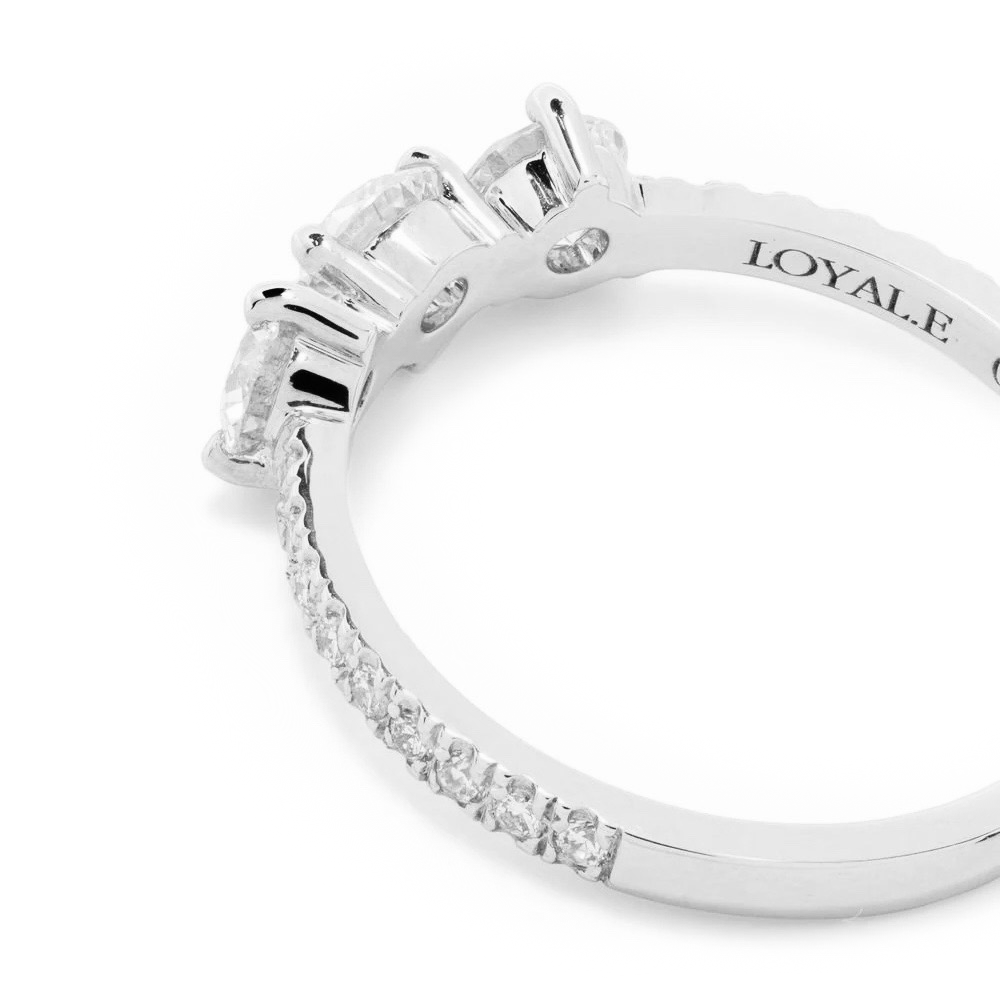 Solitaire Absolu.e Encore Plus 0.25ct pavé - 18k white gold 2