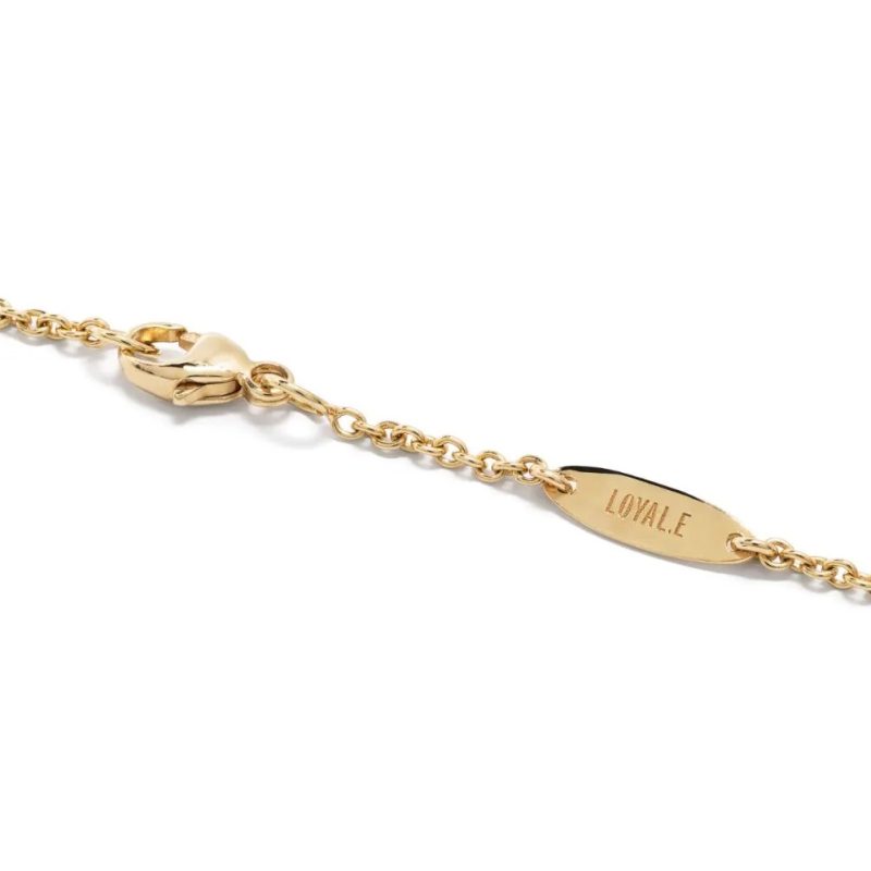 Necklace Intrépide Petit Arc 1ct pavé - 18K yellow gold lab grown diamond Loyale Paris 4