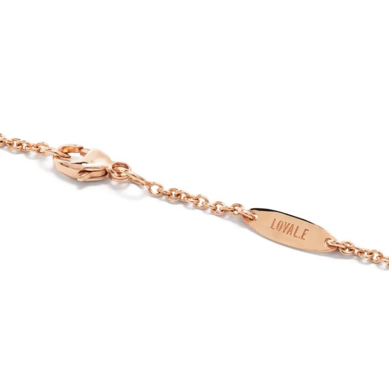 Necklace Intrépide grand Arc 0.5ct - 0.58K rose gold lab grown diamond Loyale Paris 4