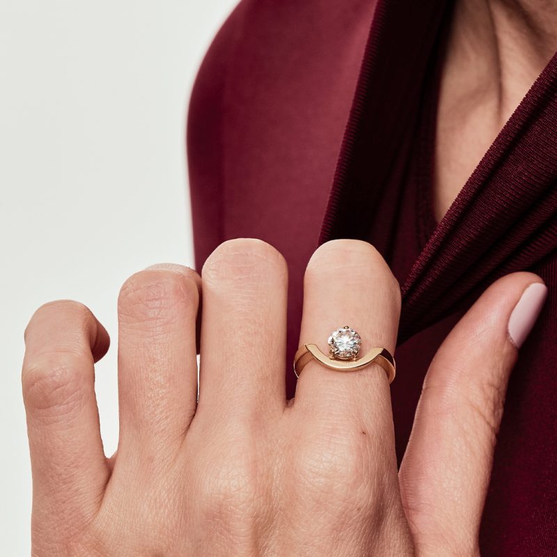 Bague Intrépide grand arc 1.5ct - Or rose 18k – Image 2